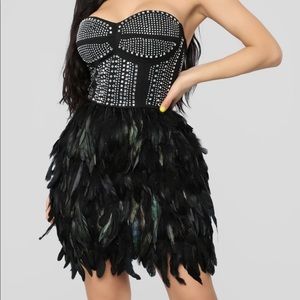 COPY - NWT Secret Gossip Feather Dress